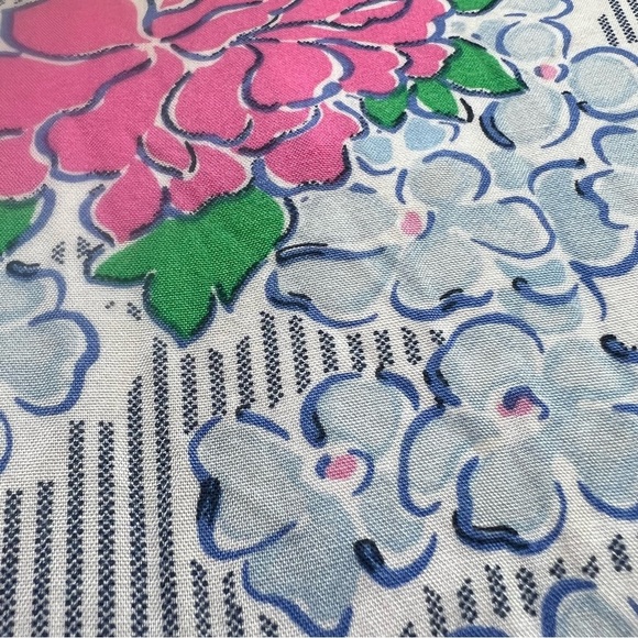 crown & ivy Dress Women's Hello Spring Flutter Sleeve Floral Midi Pink Blue 2 XS - Picture 13 of 17